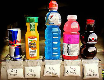 Beverages with sugar content